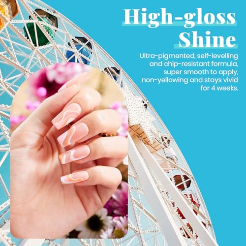 Beetles 23Pcs Gel Nail Polish Set with Base Gel Top Coat Summer Bright Colors, 2024 Summer Gel Polish Kit Blue Pink Purple Orange Green Glitter Soak Off Uv Led Nail Gel Trendy Rainbow Nail Art