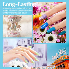 Beetles 23Pcs Gel Nail Polish Set with Base Gel Top Coat Summer Bright Colors, 2024 Summer Gel Polish Kit Blue Pink Purple Orange Green Glitter Soak Off Uv Led Nail Gel Trendy Rainbow Nail Art