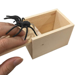 PARNIXS Wooden Spider Prank Box - Handcrafted Money Surprise Box for Adults and Kids [Upgraded Version]