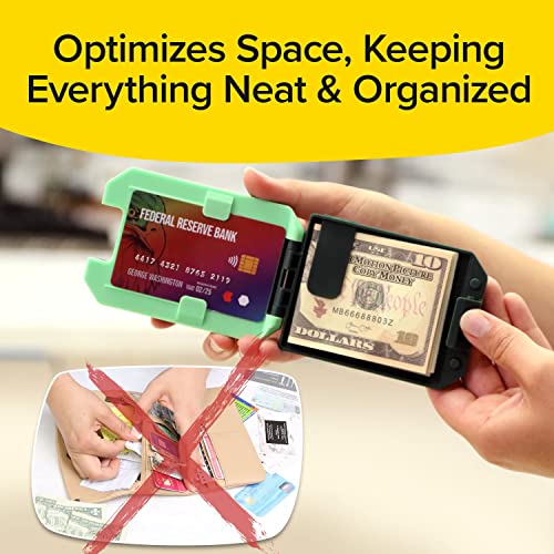 Slim Mint Ultra-Thin RFID-Blocking Wallet, AS-SEEN-ON-TV, ID Theft Protection, Easy to Carry, Reach Cards & Cash with a Touch of a Button, Aluminum Outer Shell, Crush-Resistant