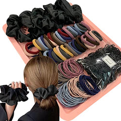 YANRONG 755PCS Hair Accessories for Woman Set Seamless Ponytail Holders Variety Hair Scrunchies Hair Bands Scrunchy Hair Ties For Thick and Curly (Mix)