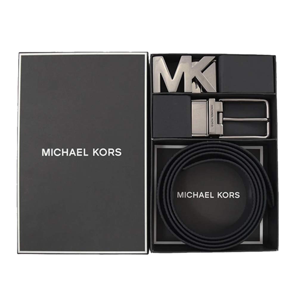 Michael Kors Men's 36H9MBLY4V Box Jet Set 4 In 1 Signature Leather Gift Set Belt (Admrl/PlBlue)-One Size