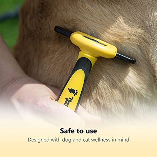 Thunderpaws Best Professional De-Shedding Tool and Pet Grooming Brush, D-Shedz for Breeds of Dogs, Cats with Short or Long Hair, Small, Medium and Large (Green)