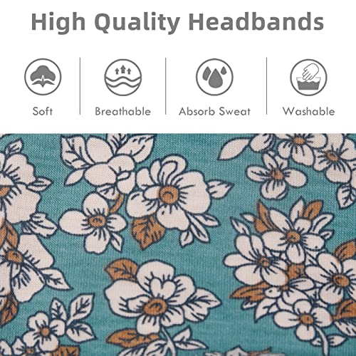 Headbands for Women Boho Elastic Hairbands for Women’s Hair Non Slip Wide Thick Head Band Fashion Soft Fabric Woman Headbands Short Hair Accessories for Women 6 Pack