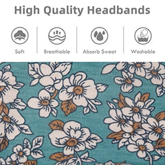 Headbands for Women Boho Elastic Hairbands for Women’s Hair Non Slip Wide Thick Head Band Fashion Soft Fabric Woman Headbands Short Hair Accessories for Women 6 Pack