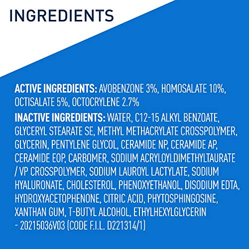 CeraVe Ultra-Light Moisturizing Lotion With SPF 30| Daily Face Moisturizer with SPF | Formulated with Hyaluronic Acid & Ceramides | Broad Spectrum SPF | Oil Free | Matte Finish | 1.7 Ounce