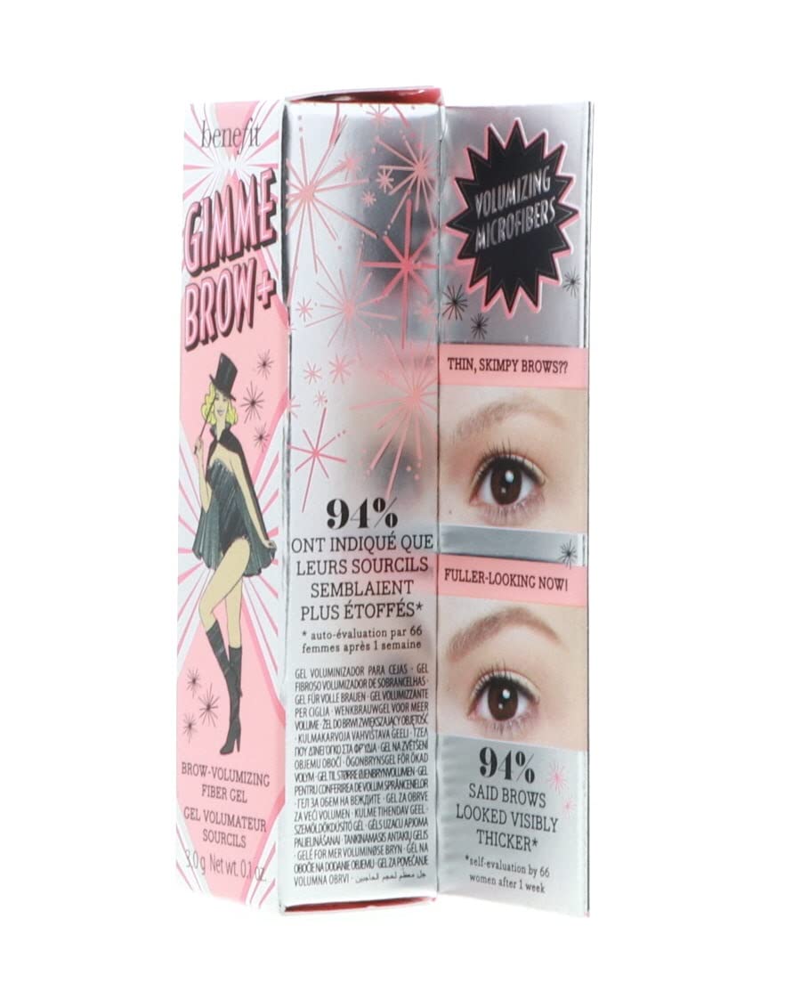 Benefit Gimme Brow + Volumizing Eyebrow Fiber Gel Bundle (Neutral Light Brown, 0.1oz, 2-Pack) (2 Items)