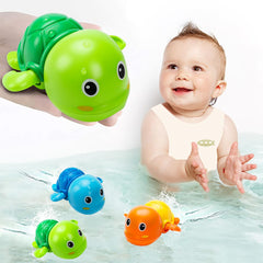 2024 Upgraded Bath Toys, Cute Swimming Turtle Baby Bath Toys for Toddler 1-3, Water Pool Floating Wind Up Toys for 1 Year Old Boy Girl Gifts, Infant Toddlers Kids Bathtub Toys, 3 Pack