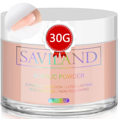 Saviland Nudes Acrylic Powder - 1oz Professional Color Acrylic Nail Powder for Acrylic Nails Extension, 3D Nail Art Acrylic Polymer Powder, No Need Nail Lamp