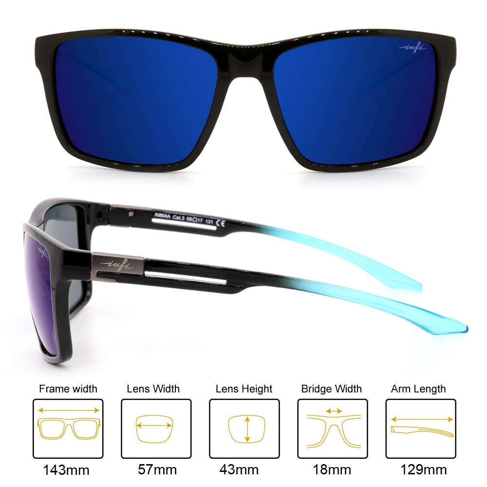 INFI Fishing Polarized Sunglasses for Men Driving Running Golf Sports Glasses Square UV Protection Designer Style Unisex