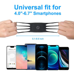 VUP Wristband Phone Holder, 360° Rotatable Forearm Armband for iPhone 15/14/13/Pro Max/Pro/Mini/12/11/SE 2020/Xs/XR/X/8/7/Plus, Fits All 4-6.7 Inch Smartphones (Black-Small)