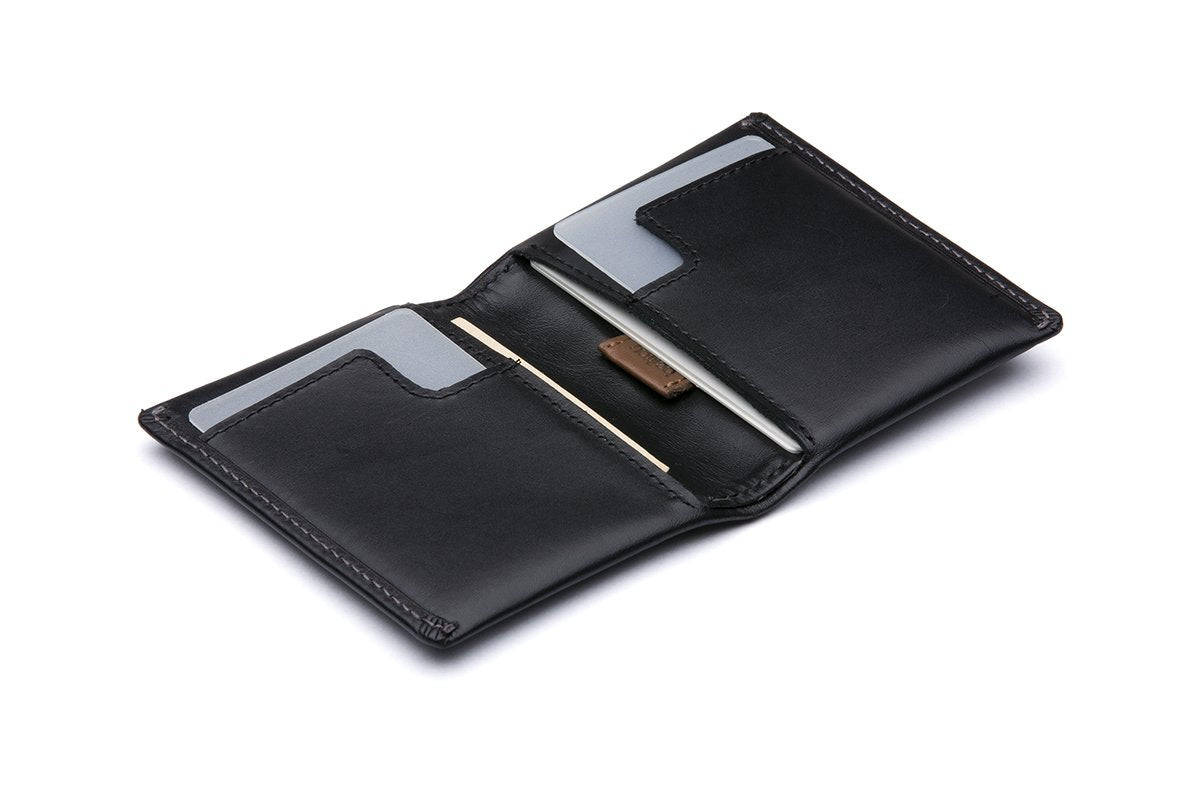 Bellroy Slim Sleeve, slim leather wallet (Max. 8 cards and bills) - Black