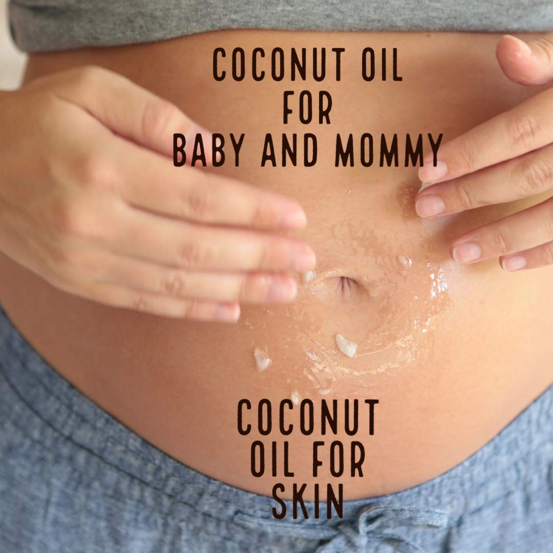 Coconut Baby Oil for Hair & Skin - Organic Moisturizer - Cradle Cap, Newborn Hair Growth, Massage gel, Sensitive Skin Care, Infant Scalp, All Natural with Sunflower & Grape Seed oils - 2 fl oz