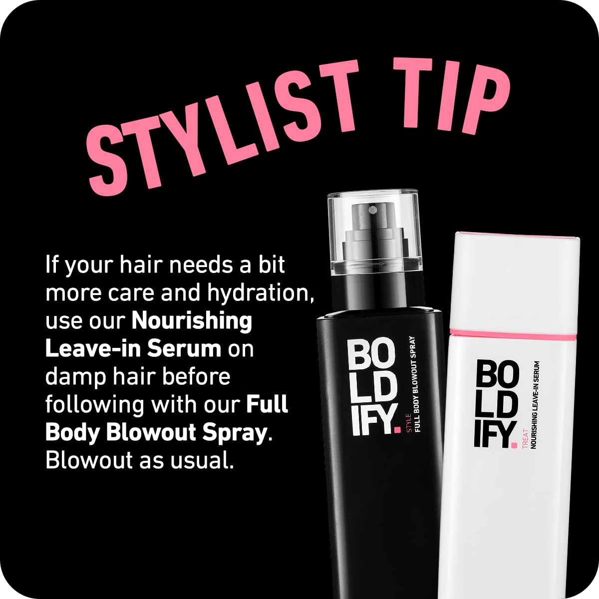 Boldify Full Body Blowout Spray - Volumizing Hair Product for Mega-Volume Blowouts, Heat Protectant Spray, Hair Thickening Spray for Fine, Thin Hair - Hair Volumizer and Blow Dry Spray for Men & Women