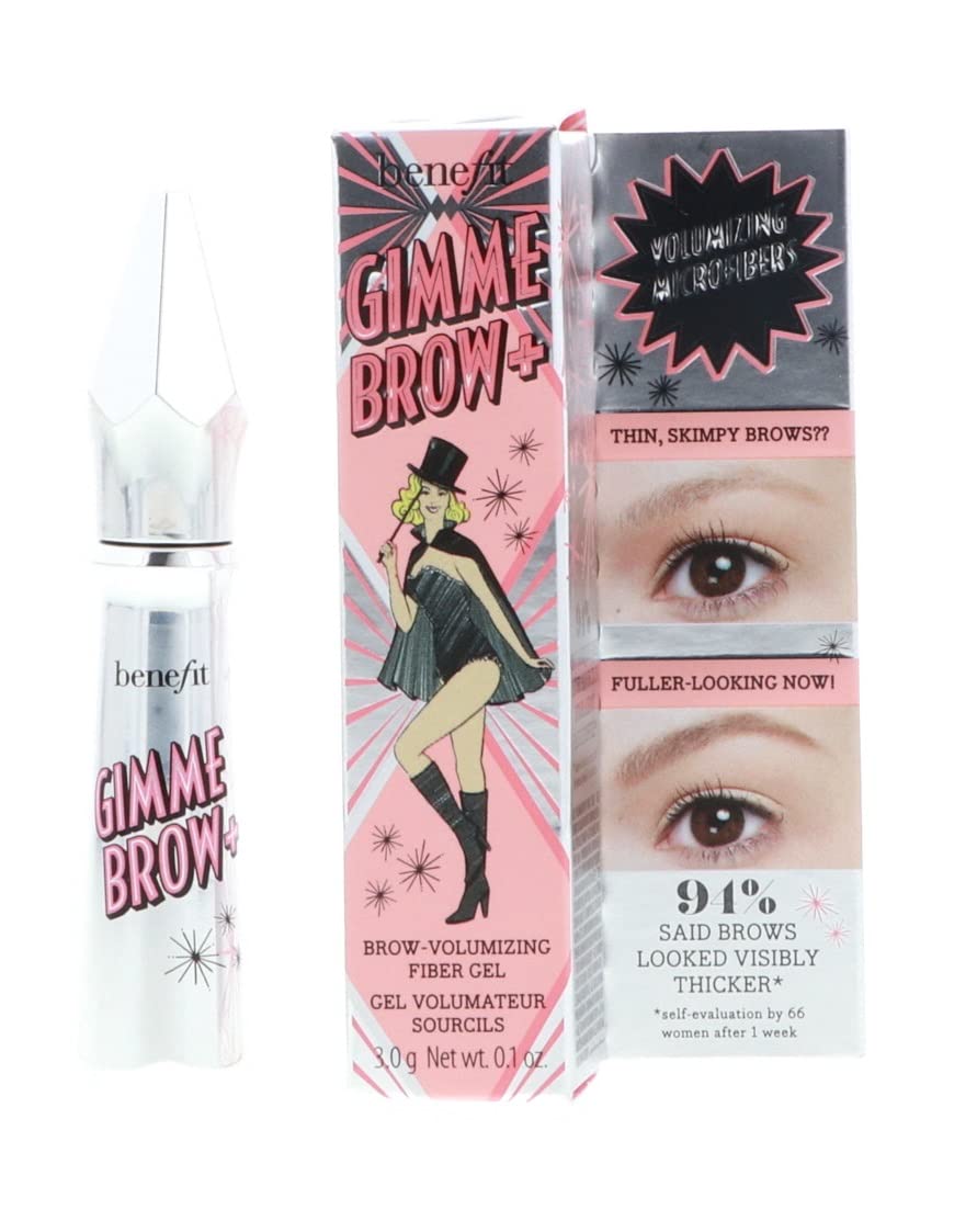 Benefit Gimme Brow + Volumizing Eyebrow Fiber Gel Bundle (Neutral Light Brown, 0.1oz, 2-Pack) (2 Items)