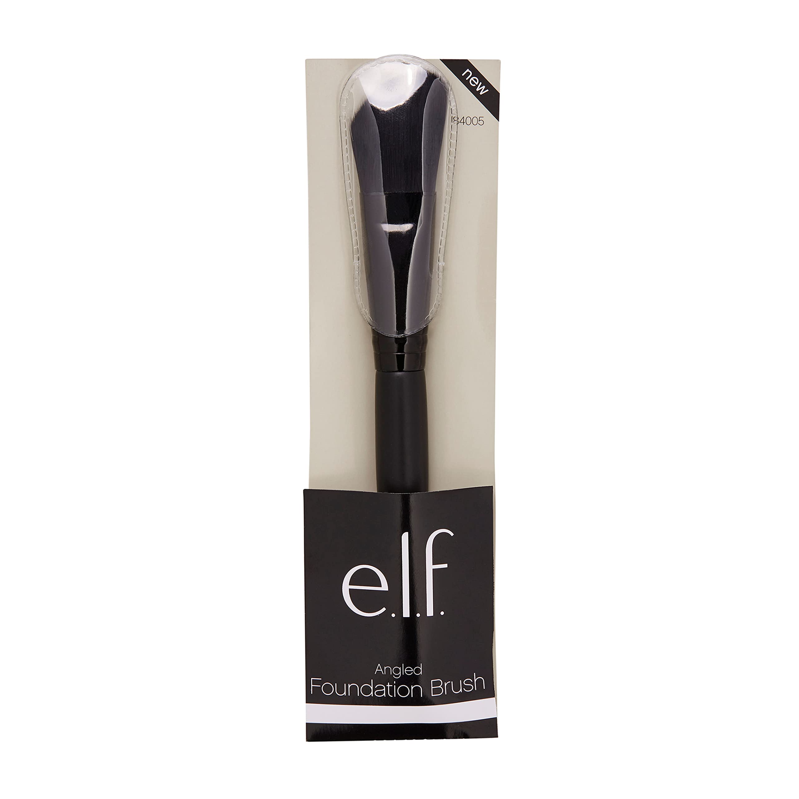 e.l.f Cosmetics Angled Foundation Brush, Synthetic Brush Designed for Precise Makeup Application