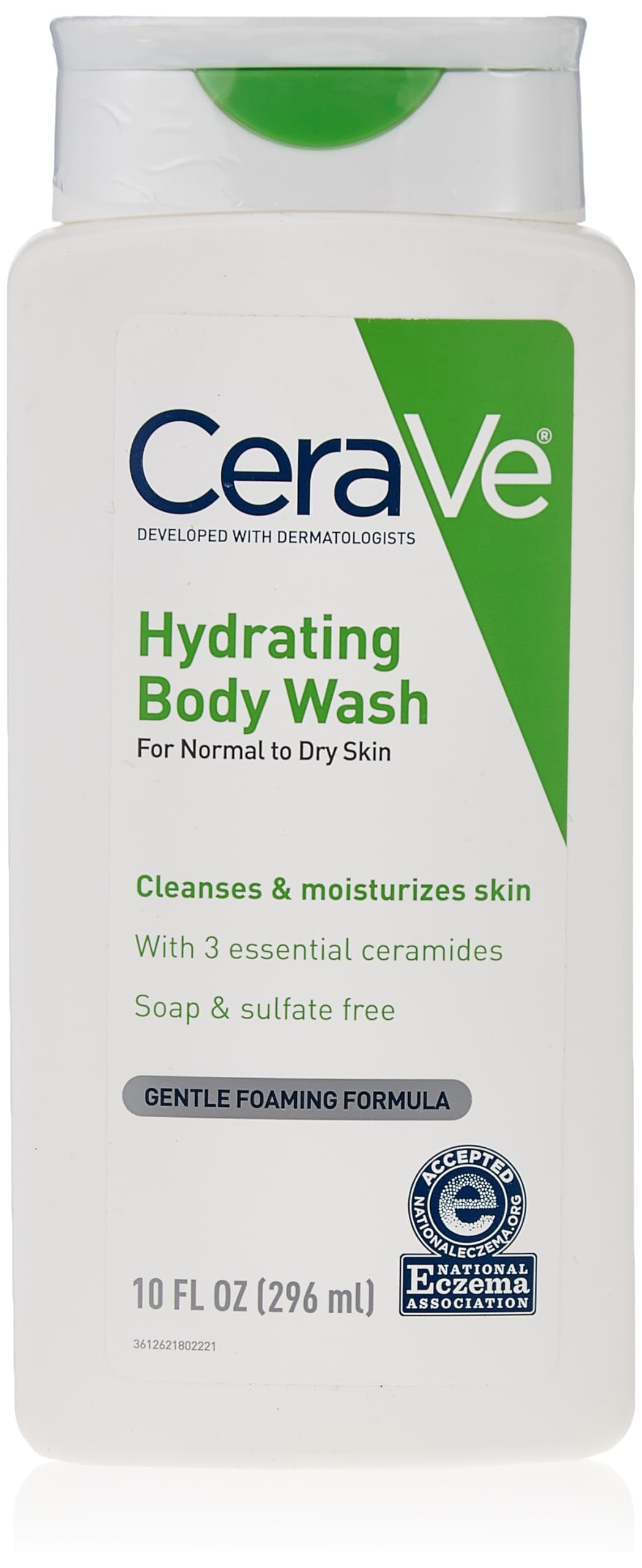 CeraVe Body Wash for Dry Skin | Moisturizing Body Wash with Hyaluronic Acid and Ceramides | Paraben, Sulfate & Fragrance Free | 10 Ounce