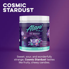 Alani Nu Pre Workout Powder | Amino Energy Boost | Endurance Supplement | Sugar Free | 200mg Caffeine | L-Theanine, Beta-Alanine, Citrulline | 30 Servings (Cosmic Stardust)