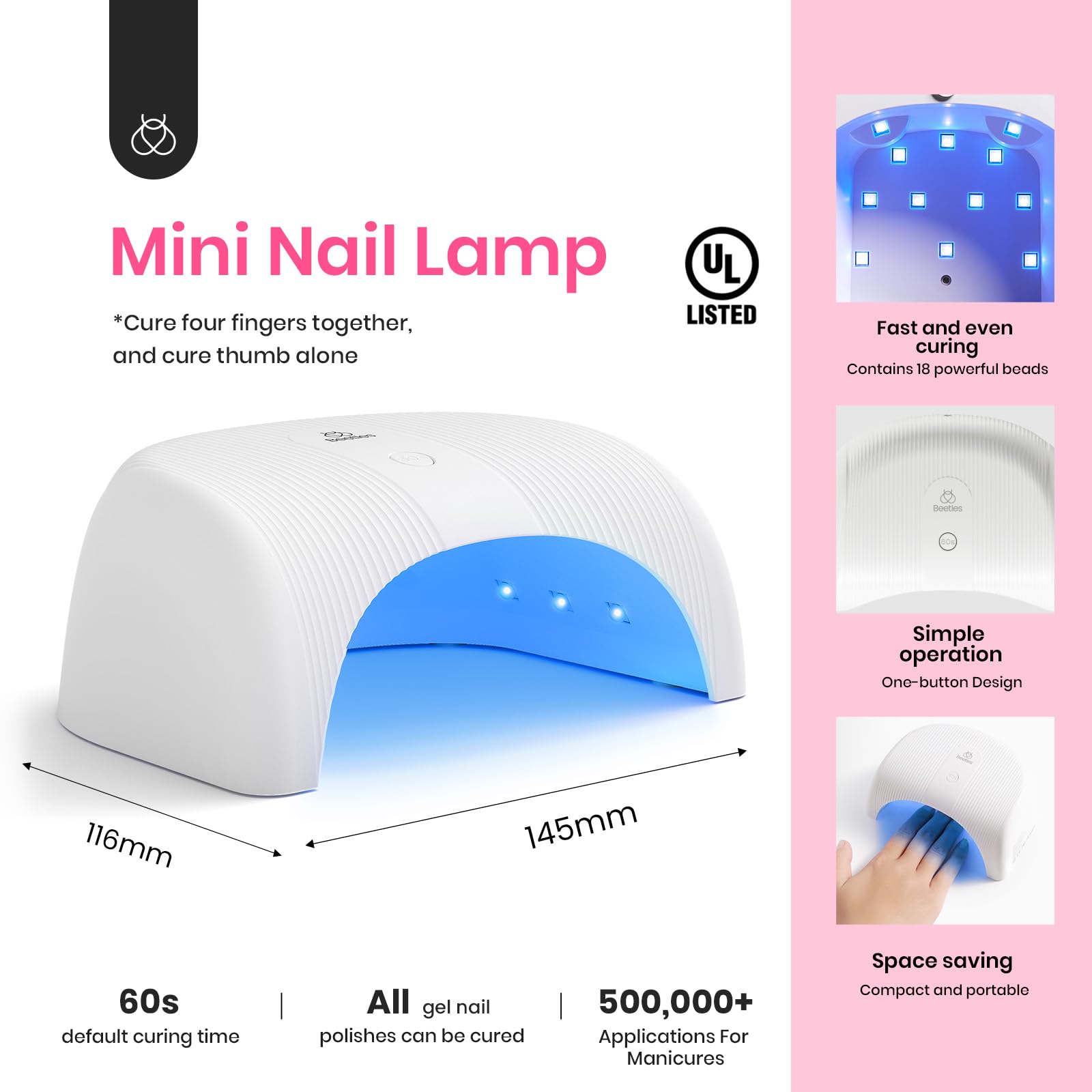 Beetles Gel Nail Polish Kit with UV Light 12 Colors Neon Nail Polish Blue Pink Red Glitter Rainbow Spring Gel Polish Starter Kit with 36W Led Nail Lamp 3Pcs Base Top Coat for Women