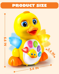 JOYIN Baby Toys Duck, Infant Musical Toys 6+ Months, Tummy Time Toys with Music & Lights, Light Up Learning Toys, Dancing Crawling Baby Toy, Baby Easter Basket Stuffers Gifts