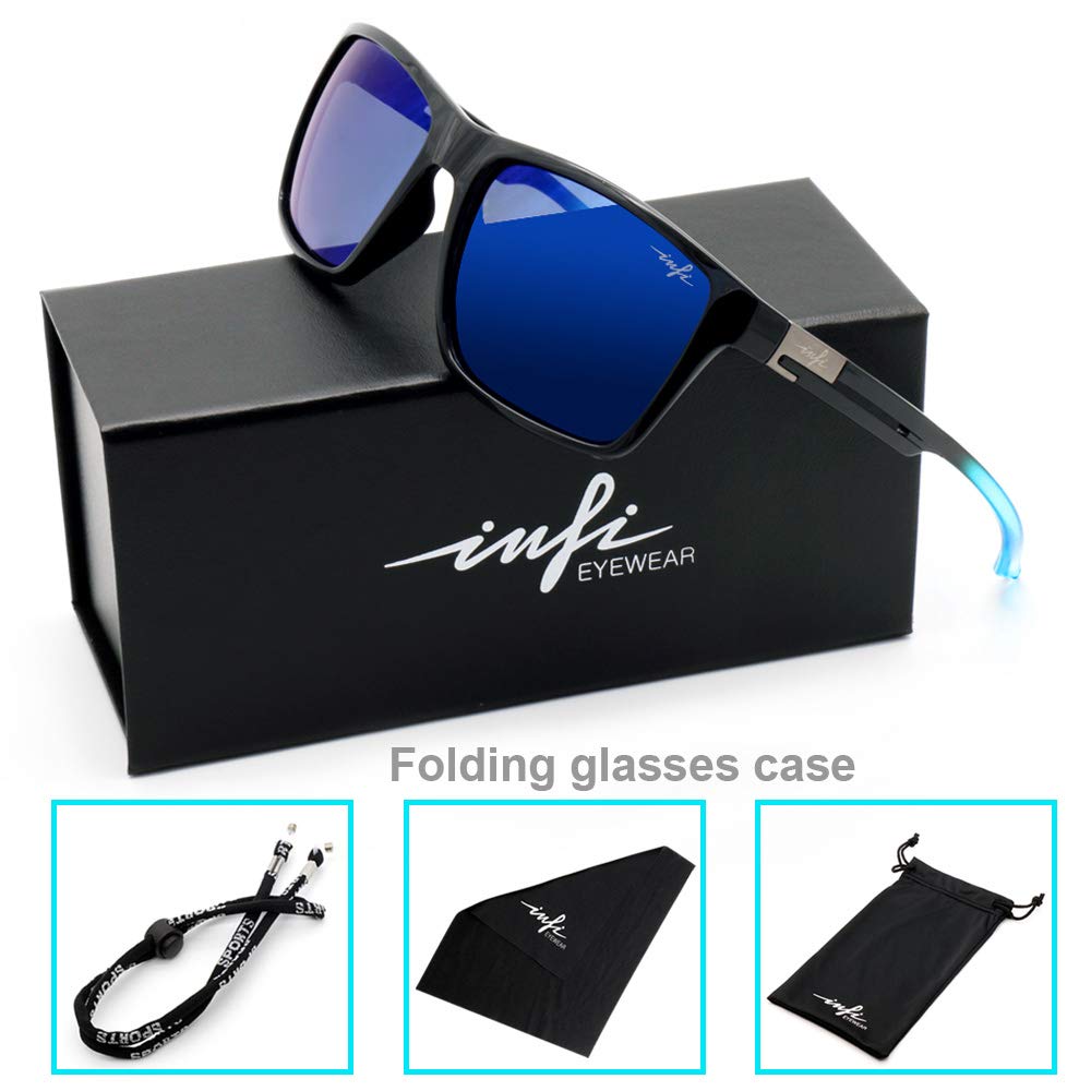 INFI Fishing Polarized Sunglasses for Men Driving Running Golf Sports Glasses Square UV Protection Designer Style Unisex