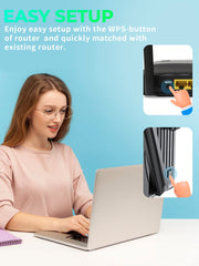 2024 Release WiFi 6 Extenders Signal Booster for Home, 2.4Gb/s Speed Longest Range Up to 12,000sq.ft, Internet Amplifier with Ethernet Port, Dual Band Wi-Fi Repeater 1-Tap Setup (5GHz / 2.4GHz)