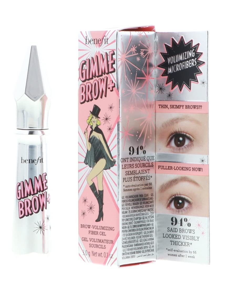 Benefit Gimme Brow + Volumizing Eyebrow Fiber Gel Bundle (Neutral Light Brown, 0.1oz, 2-Pack) (2 Items)