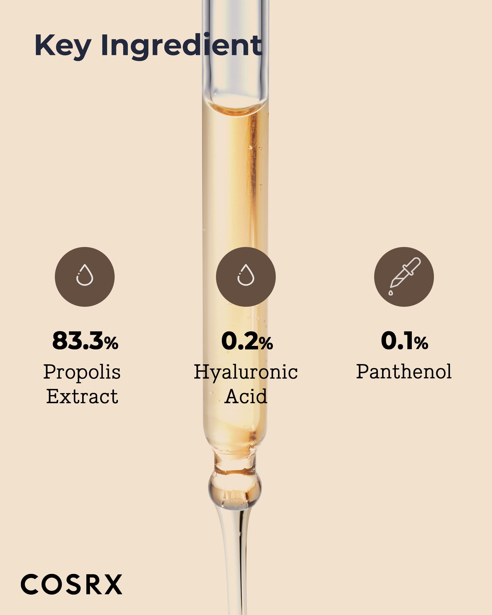 COSRX Propolis Ampoule, Glow Boosting Serum for Face with 73.5% Propolis Extract, 1.01fl.oz/30ml, Hydrating Essence for Sensitive Skin, Fine Lines, Uneven Skintone, Korean Skincare