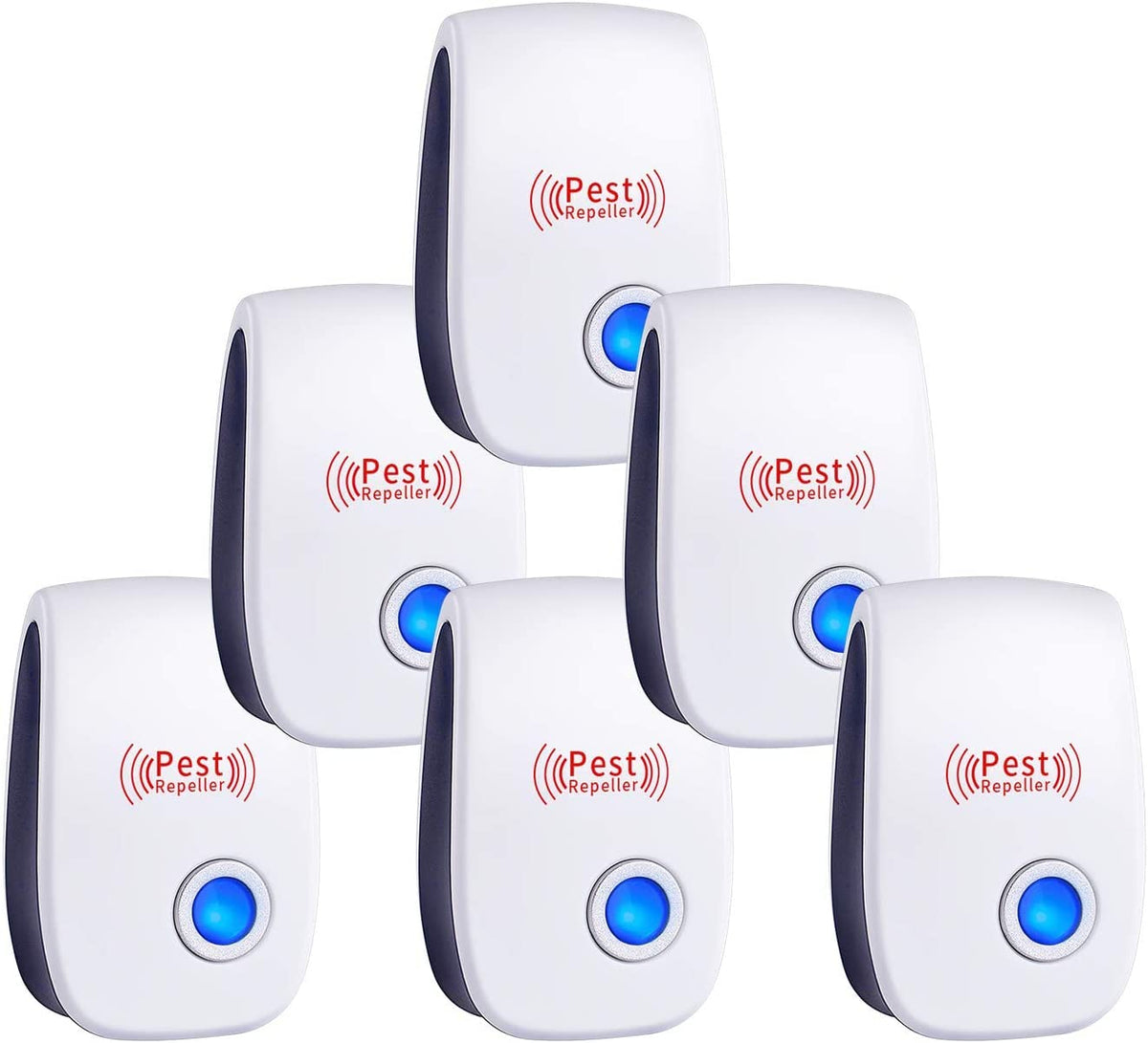 Ultrasonic Pest Repeller 6 Packs,Electronic Plug in Sonic Repellent pest Control for Insects Roaches Ant Mice Bugs Mouse Rodents Mosquitoes Spiders