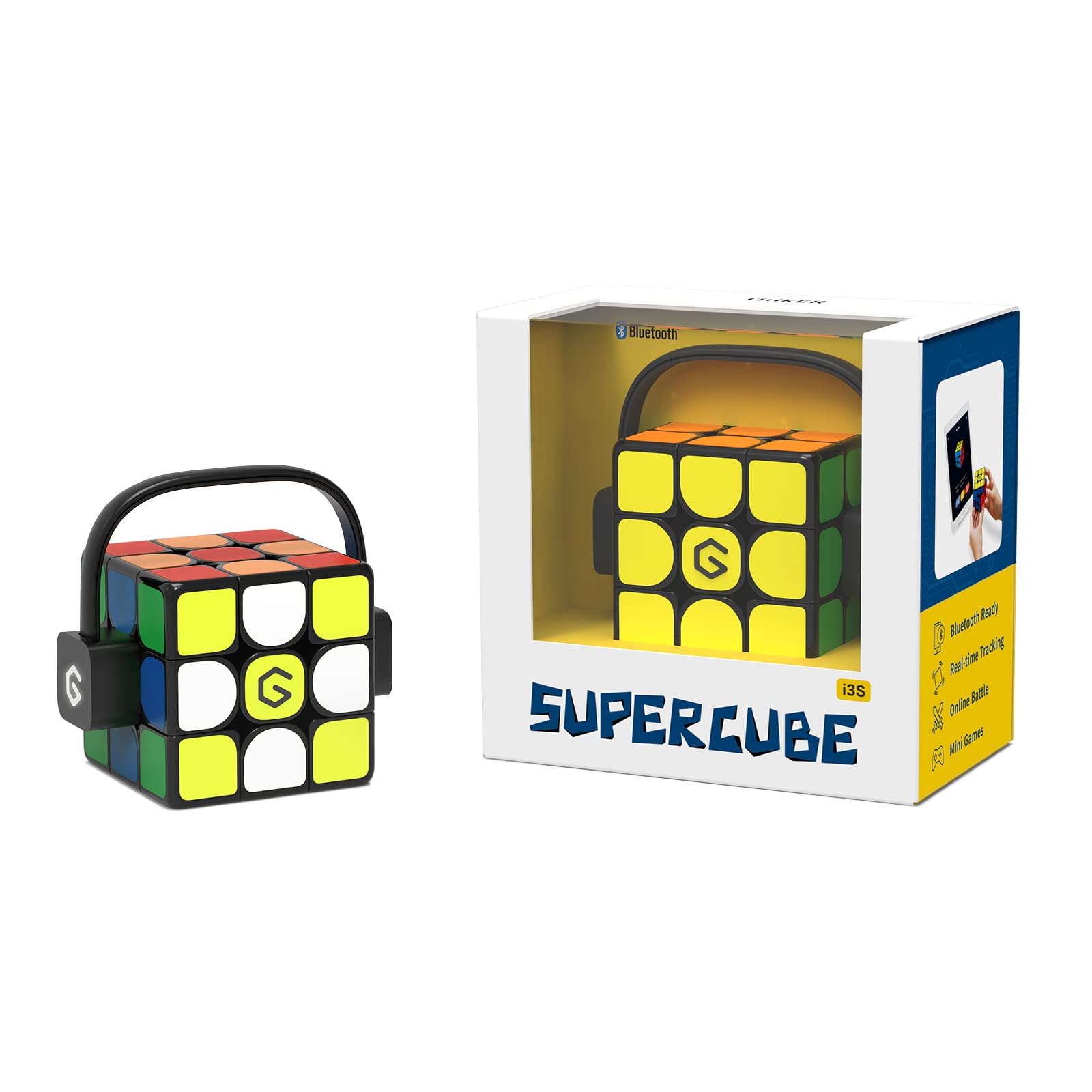 GiiKER Electronic Bluetooth Speed Cube i3s, Real-time Connected STEM Smart Cube 3x3 for All Ages, Companion App Support Online Battle with Cubers Across The Globe, with Exclusive Charger