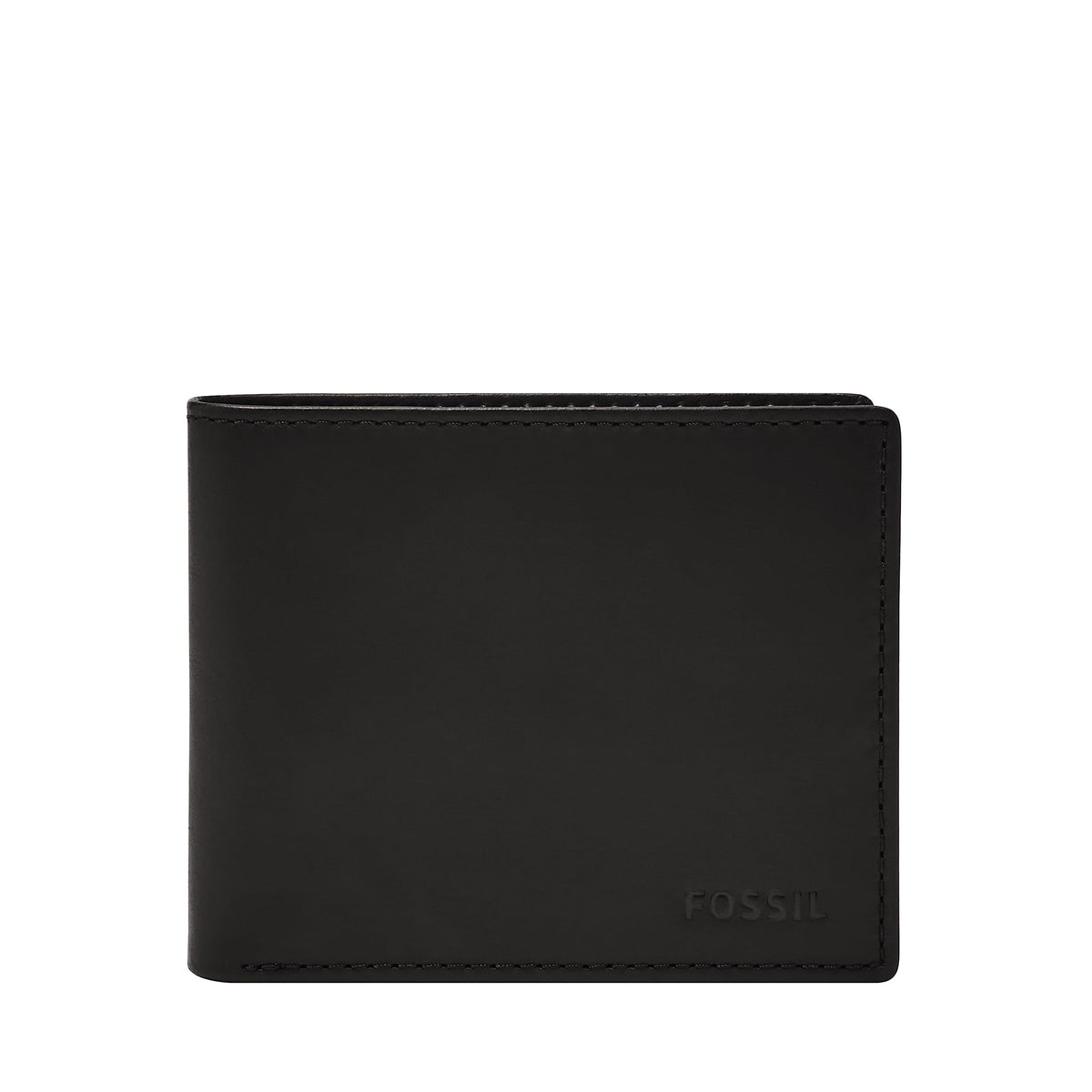 Fossil Men's Derrick Leather RFID-Blocking Bifold with Flip ID Wallet, Black, (Model: ML3681001)