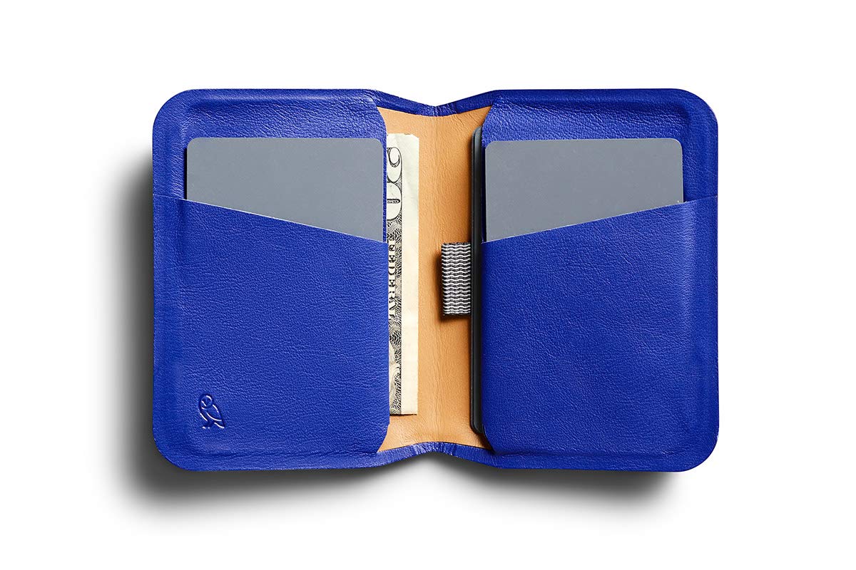 Bellroy Apex Slim Sleeve (Slim Bifold Leather Wallet, RFID Protected) - PepperBlue