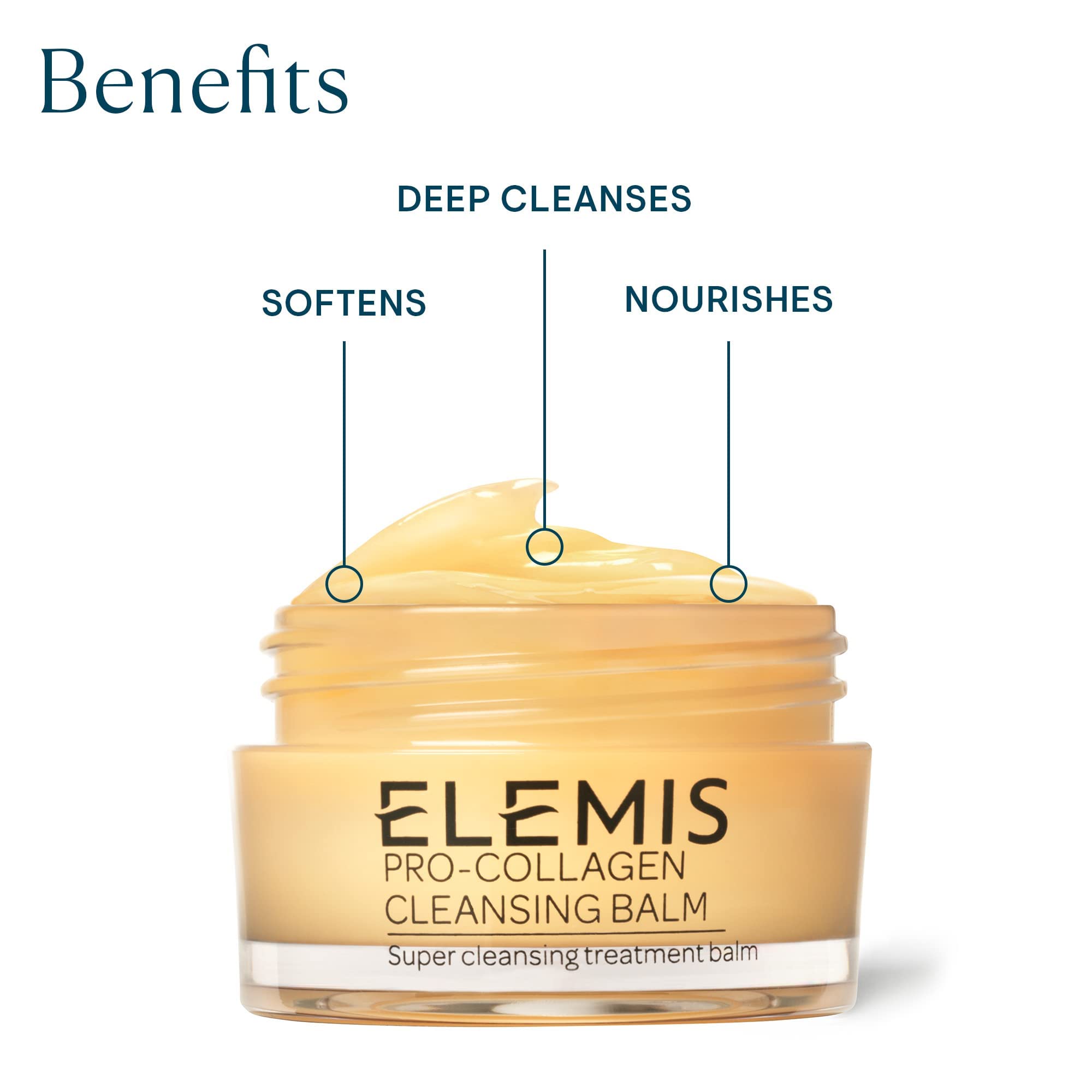 ELEMIS Pro-Collagen Cleansing Balm | Ultra Nourishing Treatment Balm + Facial Mask Deeply Cleanses, Soothes, 0.7 Fl Oz (Pack of 1)