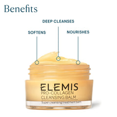 ELEMIS Pro-Collagen Cleansing Balm | Ultra Nourishing Treatment Balm + Facial Mask Deeply Cleanses, Soothes, 0.7 Fl Oz (Pack of 1)