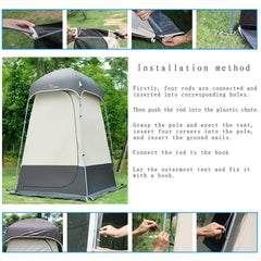 Outdoor Shower Tent Changing Room Privacy Portable Camping Shelters (Gray)