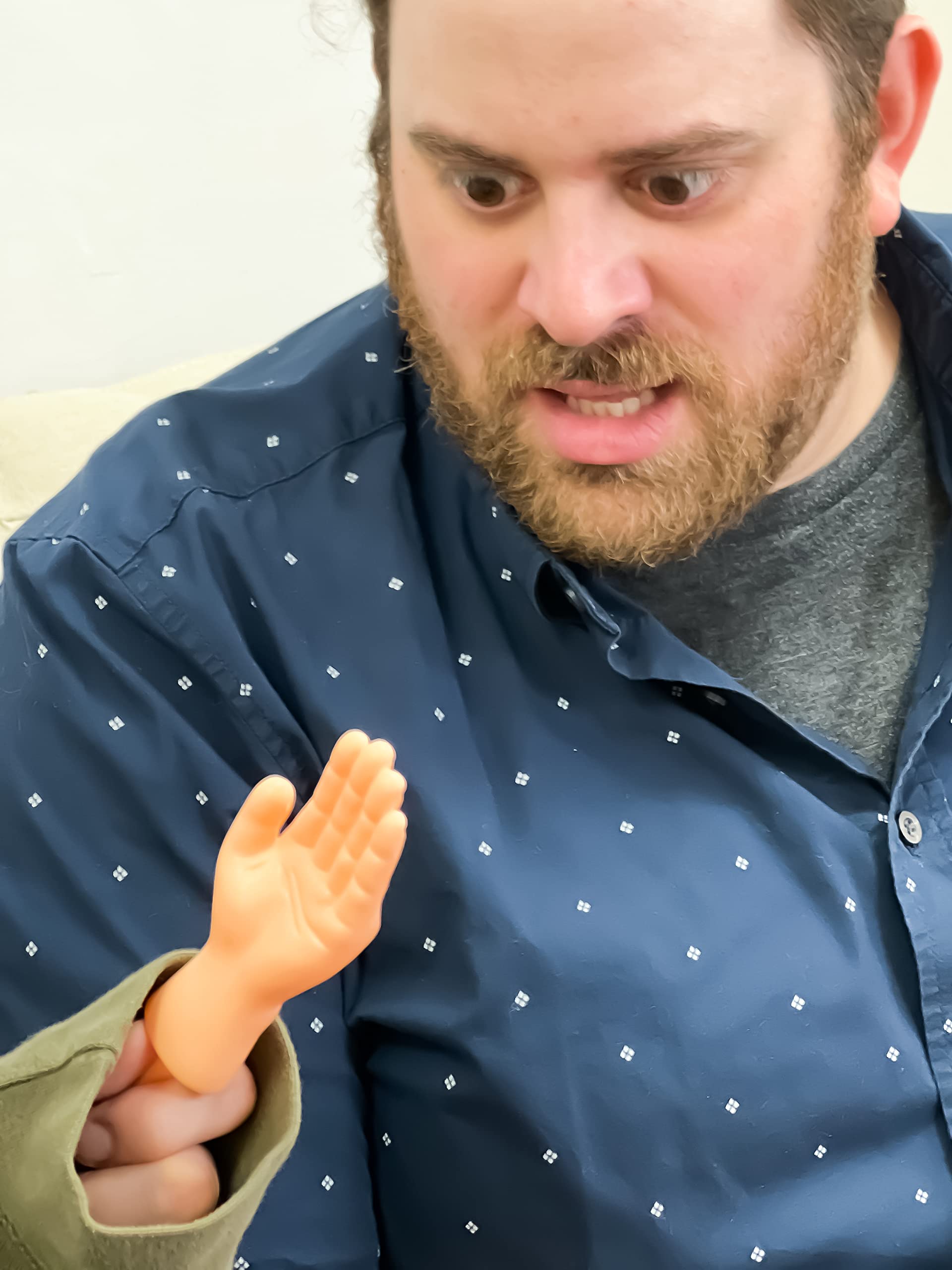 DR DINGUS Tiny Hands (1 Pair) - Original Mini Little Hand Stick Puppet - Make Anyone Laugh - Pocket Sized Hilarity and Big Laughs - TikTok Famous - Friend & Family Fun