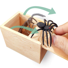 PARNIXS Wooden Spider Prank Box - Handcrafted Money Surprise Box for Adults and Kids [Upgraded Version]