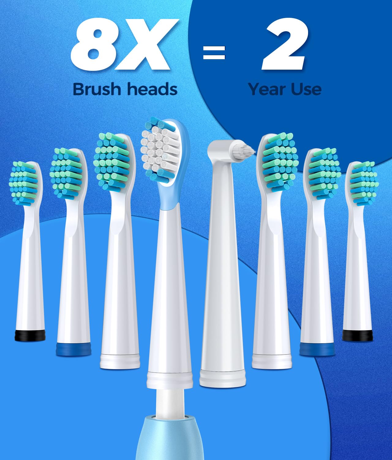 TEETHEORY Electric Toothbrush for Adults with 8 𝐁𝐫𝐮𝐬𝐡 𝐇𝐞𝐚𝐝𝐬, Sonic Electric Toothbrush with 40000 VPM Deep Clean 5 Modes, Rechargeable Toothbrushes Fast Charge 4 Hours Last 30 Days