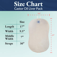 Castor Oil Pack for Liver by Queen of the Thrones® - Heatless, Less-Mess, Reusable (Compress) - Organic Cotton Flannel, Soft Straps & Naturopathic Doctor Designed (Castor Oil Sold Separately)