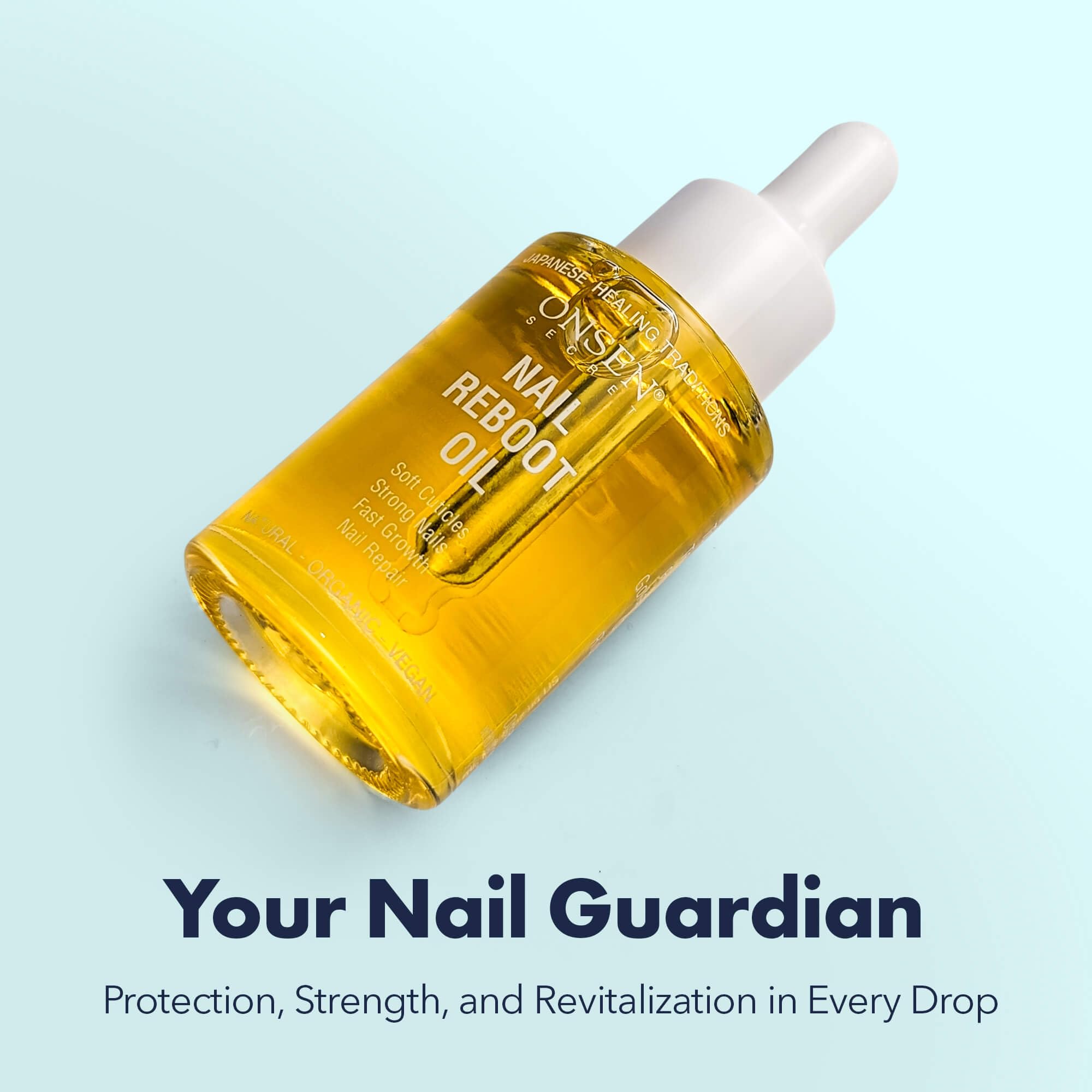 Organic Cuticle Oil for Nails - USA Made - Japanese Treatment for Damaged Nails - Natural Nail Oil Cuticle Repair - Visible Results For Perfect Nails - Nail Strengthener and Growth Reboot Oil 30ml