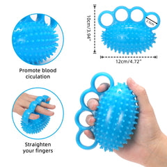 Hand Exercise Ball Finger Therapy Ball - Grip Strengthening, Improve Flexibility, Squeeze Stress Relief Balls, Resistance Strength Trainer for Hand