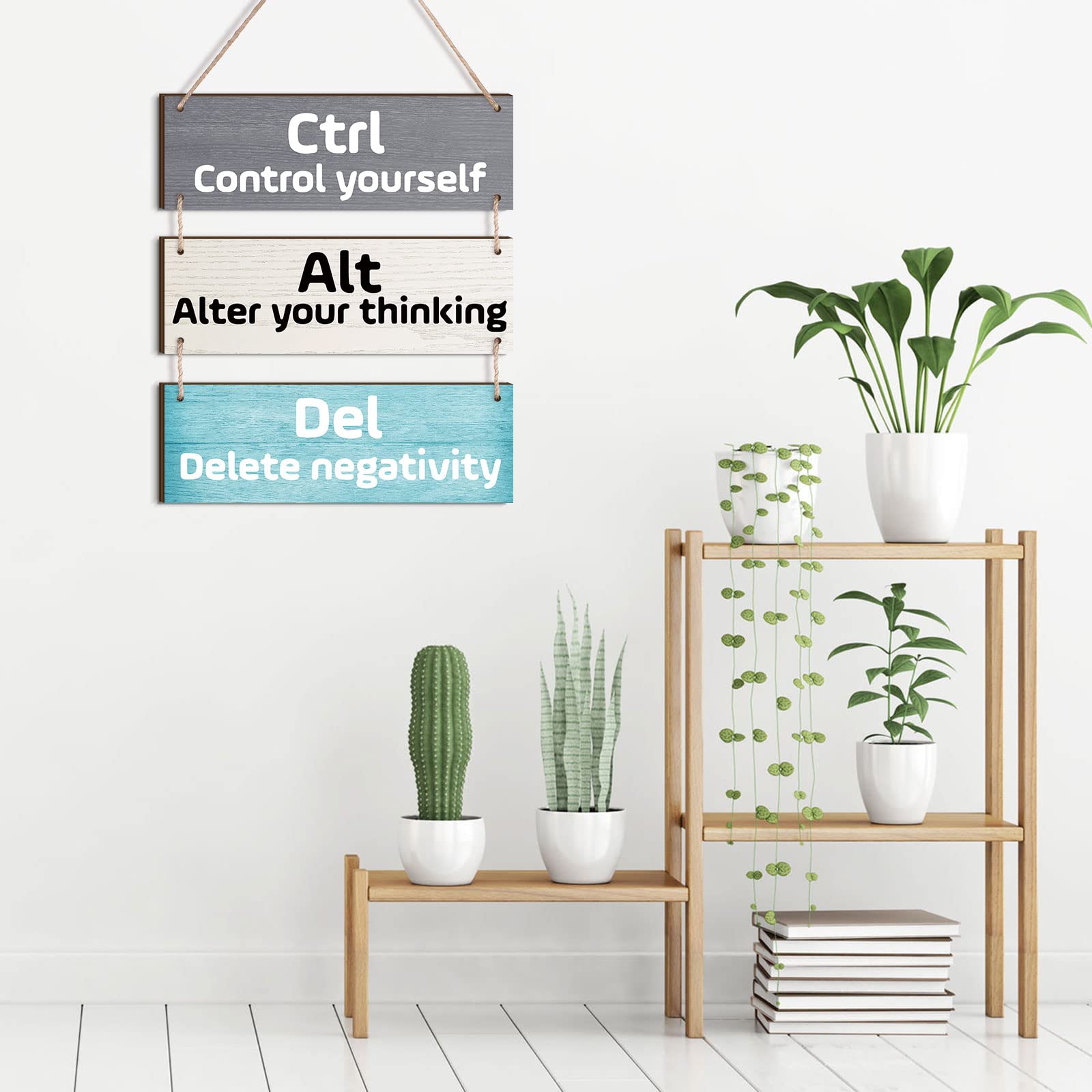 Office Wall Decor Inspirational Wall Art for Office Motivational Wall Plaques Rustic Wooden Wall Hanging Decor Positive Saying Quote Sign Wall Art for Home Office Living Room (Green)