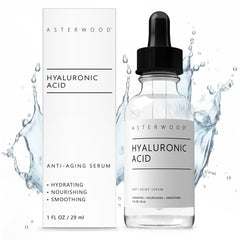 Asterwood Pure Hyaluronic Acid Serum for Face - Plumping, Anti-Aging & Hydrating - Fragrance-Free, Pairs Well with Vitamin C Face Serum & Hylunaric Acid Moisturizer, 29ml/1 oz