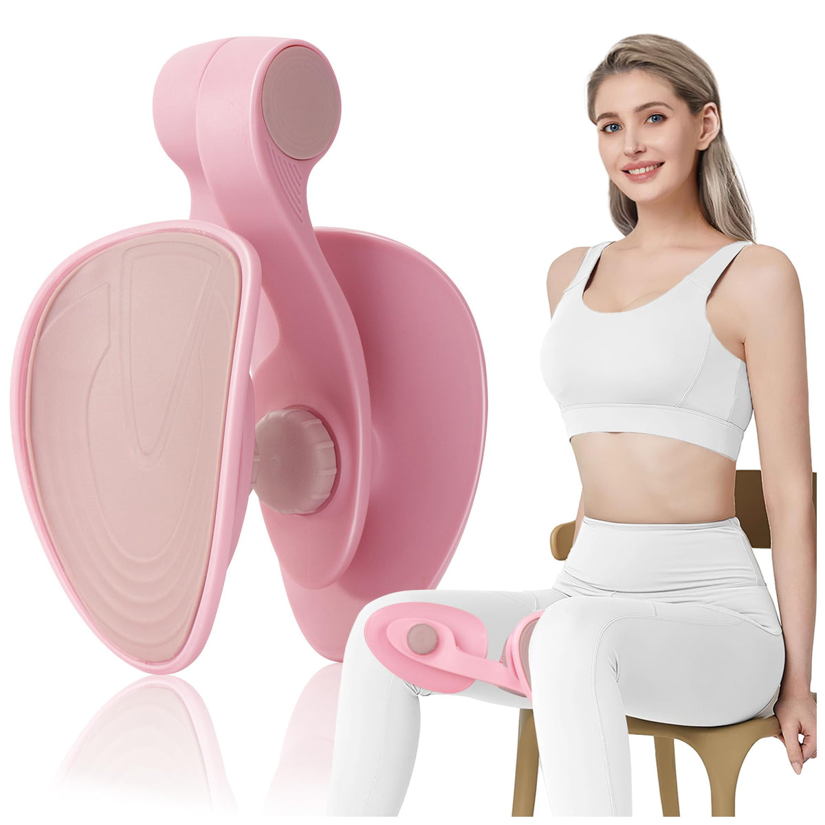 Aiyazhi Inner Thigh Master and Pelvic Floor Muscle kegel Exerciser Toner for Women, Leg Workout Exercise Equipment Device HIPS Pelvis Buttock Trainer abductor Machine kegal excersize Butt Toner