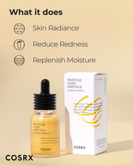 COSRX Propolis Ampoule, Glow Boosting Serum for Face with 73.5% Propolis Extract, 1.01fl.oz/30ml, Hydrating Essence for Sensitive Skin, Fine Lines, Uneven Skintone, Korean Skincare