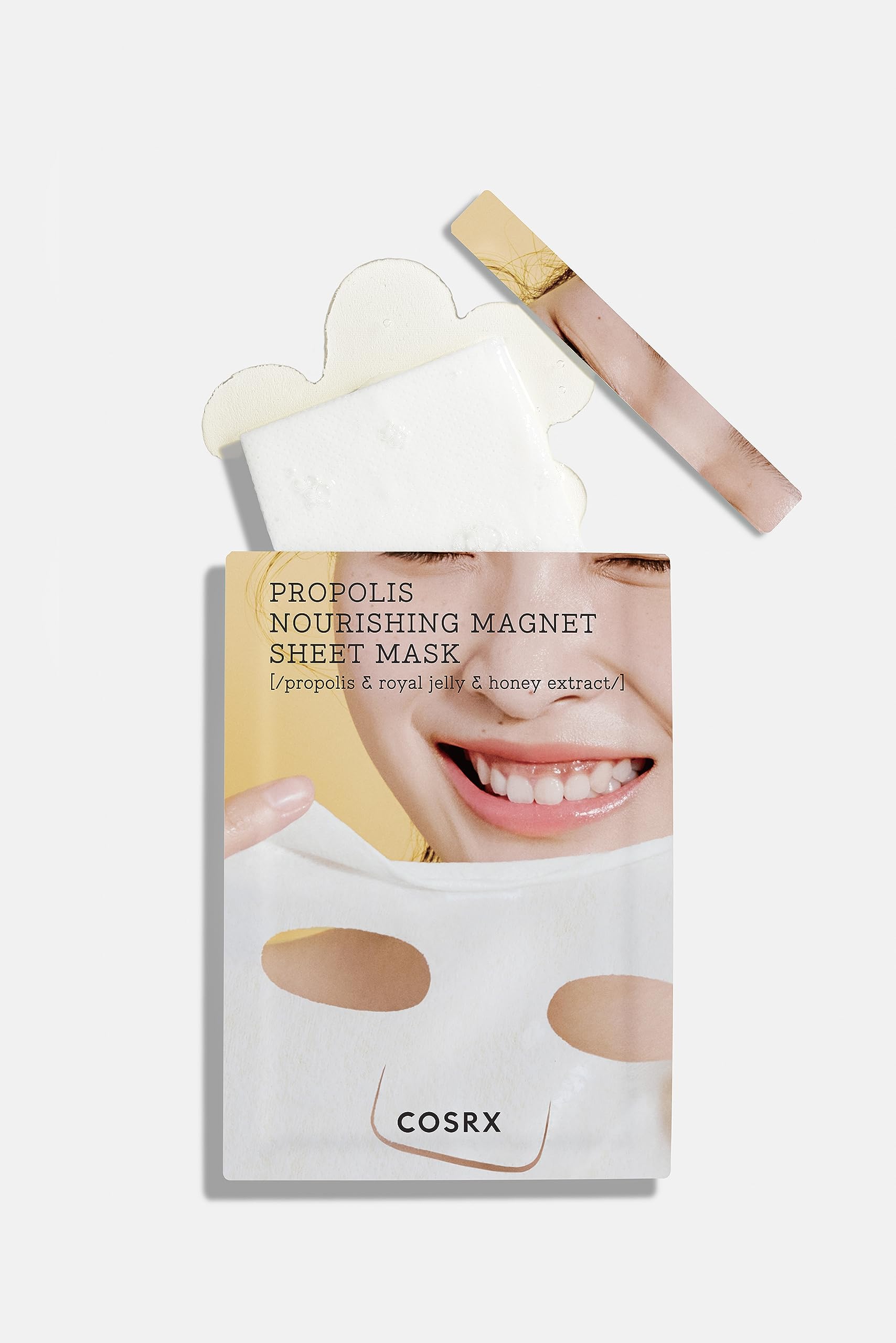 COSRX Propolis Nourishing Sheet Mask 10 EA, Soothing & Plumping Honey Serum, Leave-on Face Mask for Healthy Glow & Deep Moisture, Not Tested on Animals, No Parabens, No Sulfates, Korean Skincare