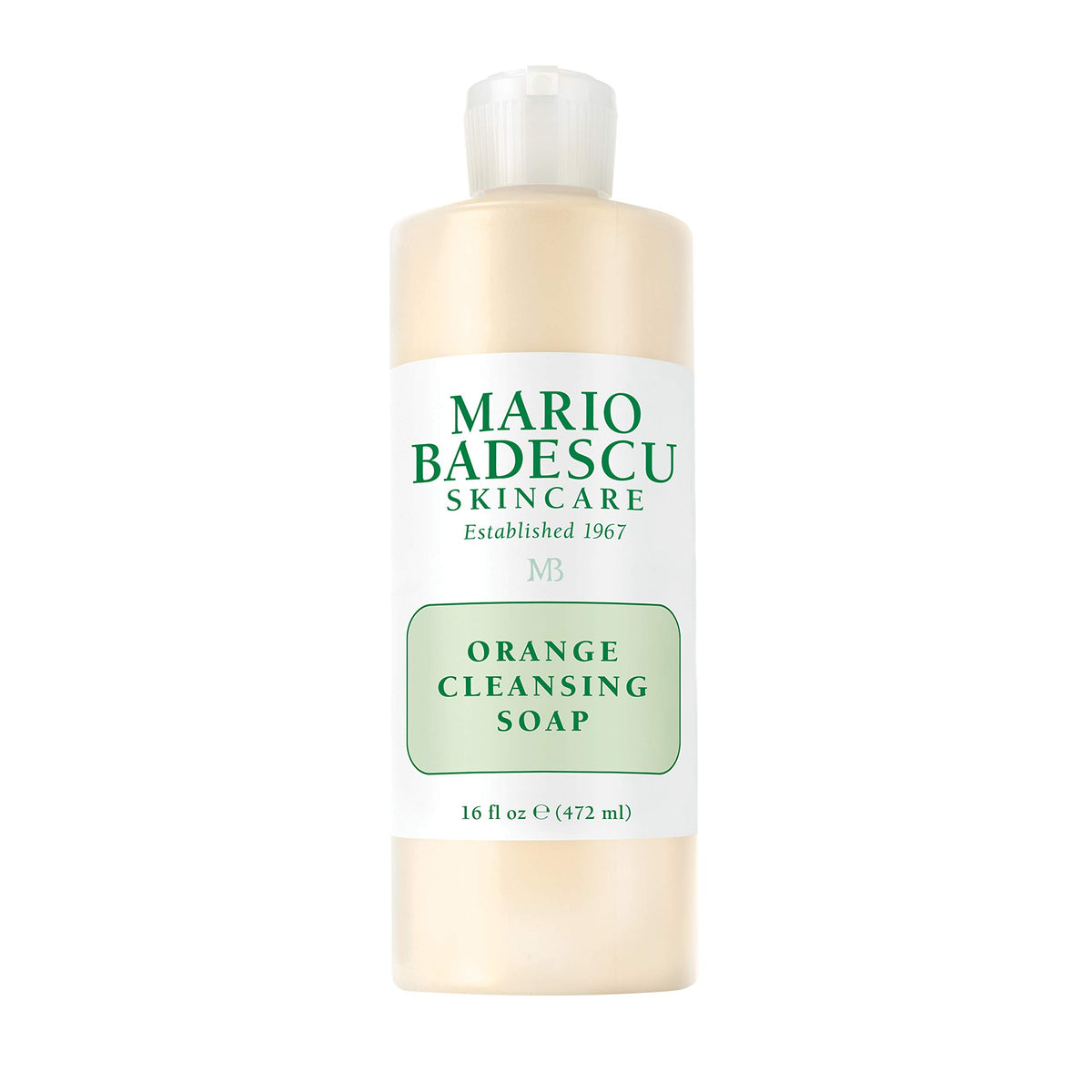 Mario Badescu Orange Cleansing Soap - Cream Face Cleanser and Exfoliator Enriched with AHA - Oil Free Face Wash for Combination or Dry Skin - Mild Face Exfoliant with Non-Drying Formula, 16 Fl Oz