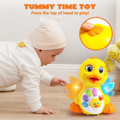 JOYIN Baby Toys Duck, Infant Musical Toys 6+ Months, Tummy Time Toys with Music & Lights, Light Up Learning Toys, Dancing Crawling Baby Toy, Baby Easter Basket Stuffers Gifts