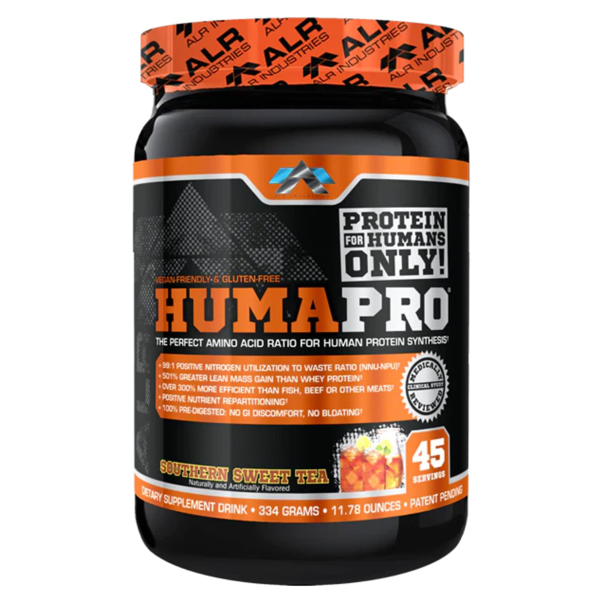 ALR Industries Humapro, Protein Matrix Blend, Formulated for Humans, Amino Acids, Lean Muscle, Vegan Friendly, 334 Grams (Southern Sweet Tea)