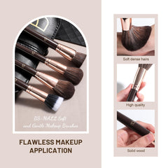 BS-MALL Makeup Brush Set Professional Makeup Brushes with PU Leather Bag Makeup Brush Case Perfect for Makeup Enthusiasts & Professionals